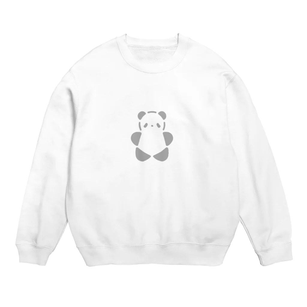 SIRO%(しろぱーせんと)のSIROPANDAワンポイント（大）（Gray） Crew Neck Sweatshirt