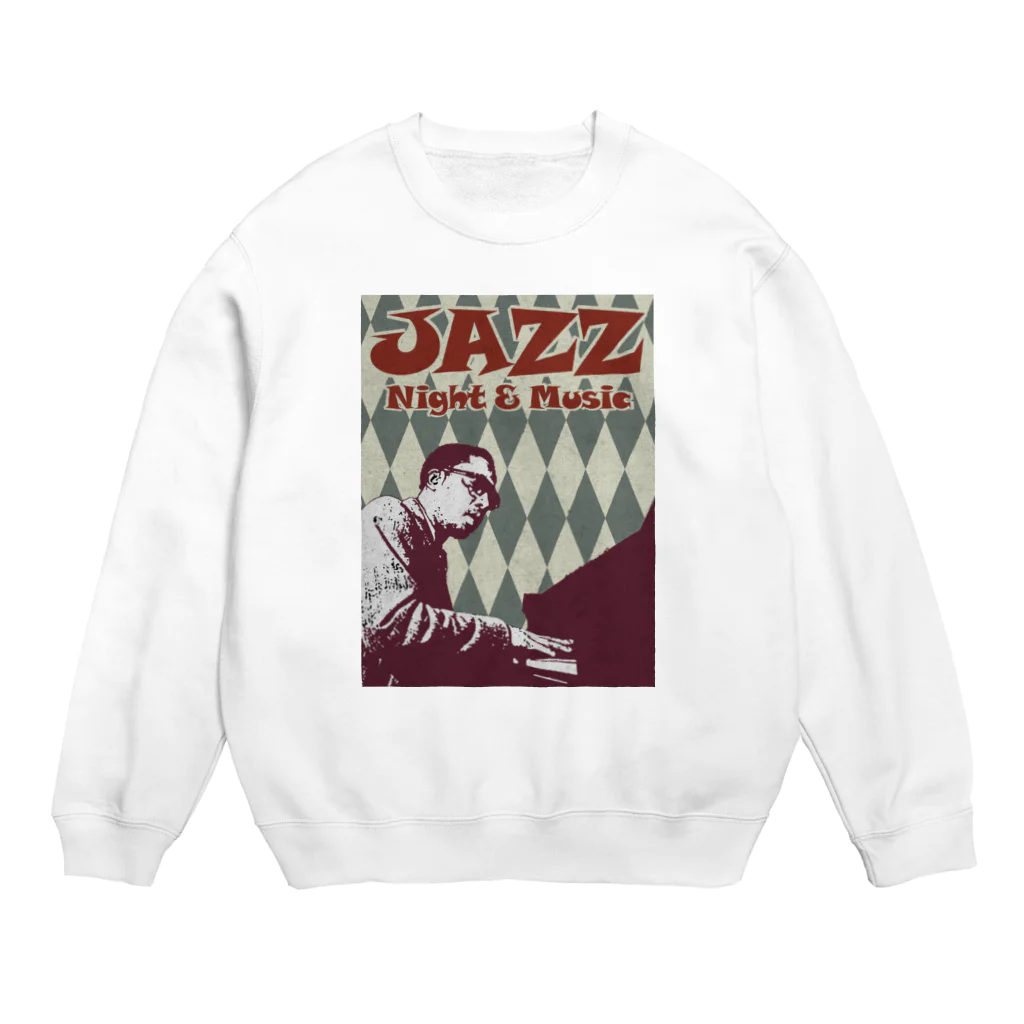 Hungry FreaksのJAZZ: Night & Music Crew Neck Sweatshirt