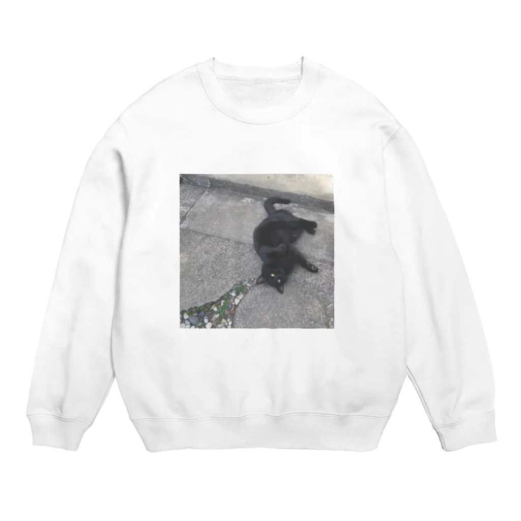 からあげれもん。のくろねこ ごろごろ Crew Neck Sweatshirt