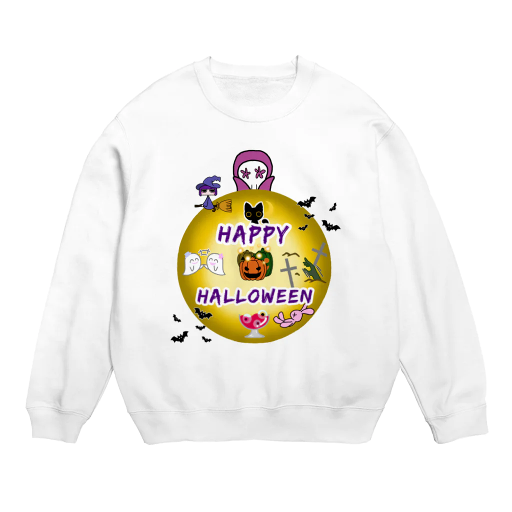 A33のハロウィン　魔女のwitchanとなかまたち Crew Neck Sweatshirt