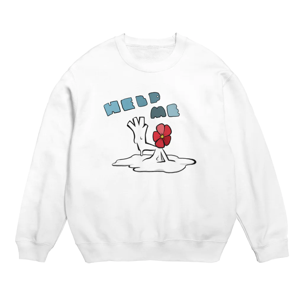 花瓶の疑問のhelp me Crew Neck Sweatshirt