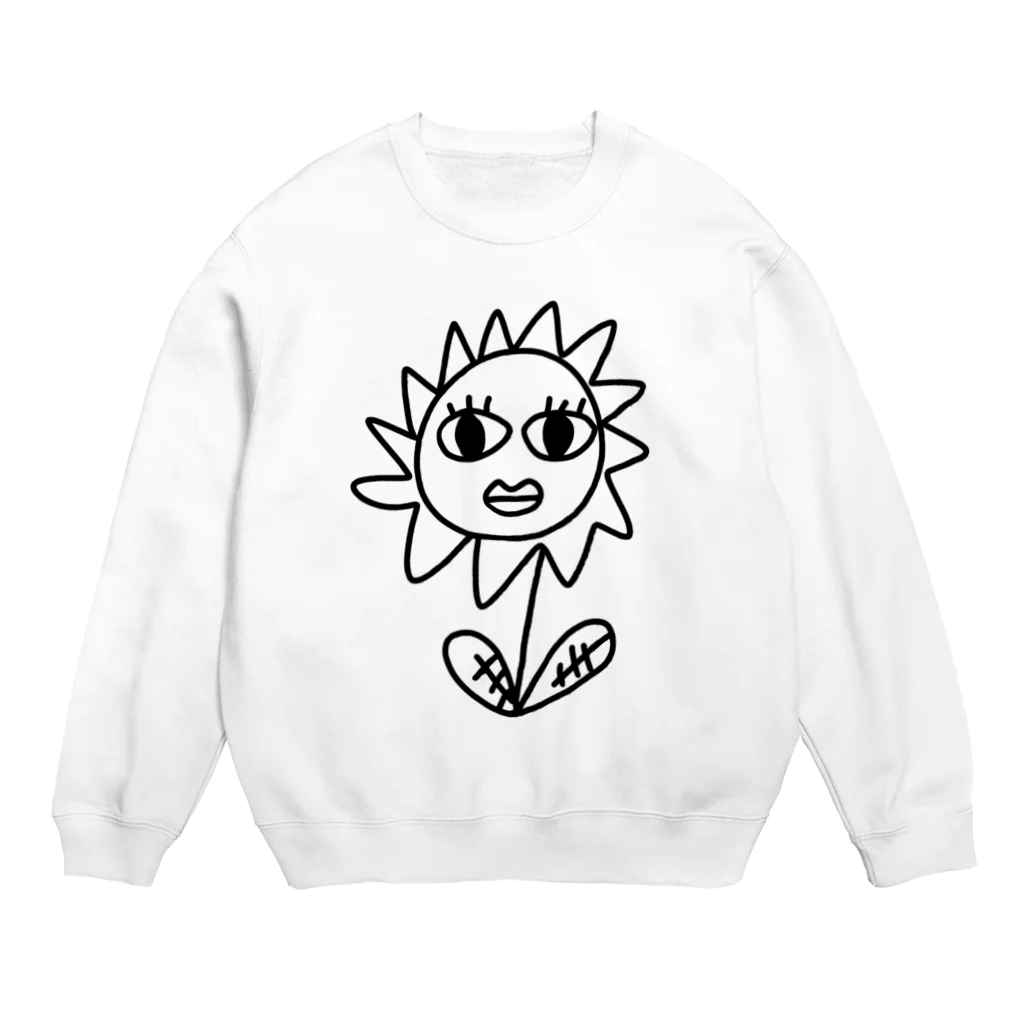 朔のこっち見んなflower Crew Neck Sweatshirt