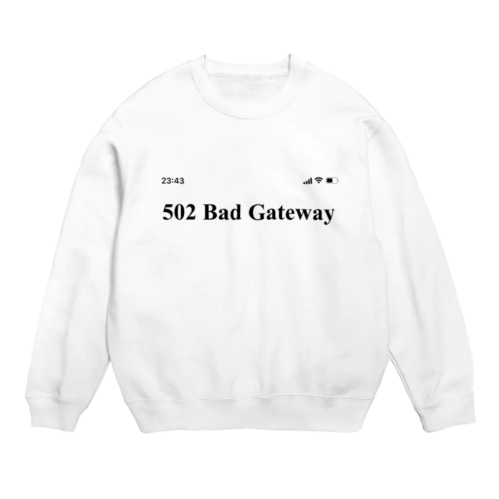 鯖落ちショップの502 Bad Gateway スウェット