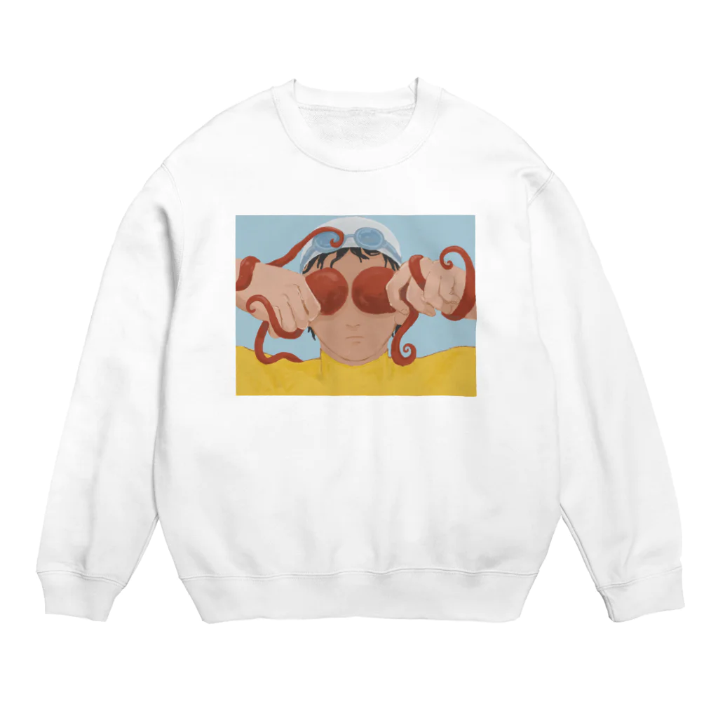 そぼろめのたこ Crew Neck Sweatshirt