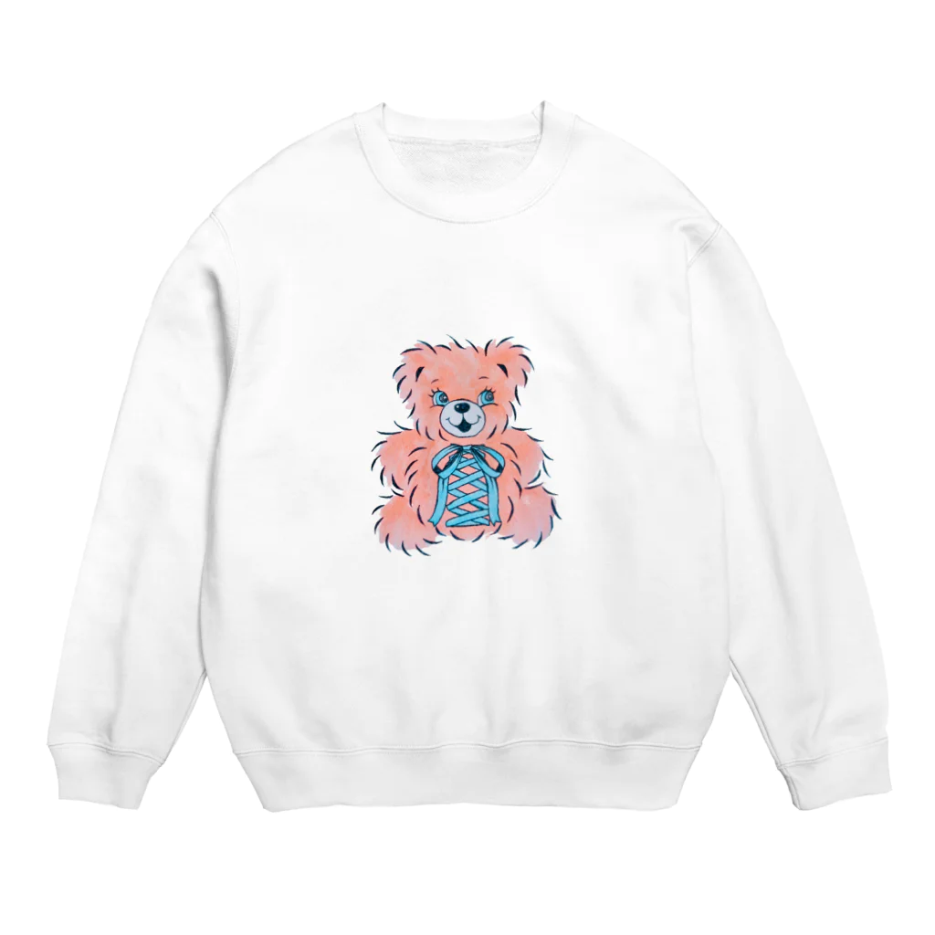 くまちくまお屋さんのぴんくなくまさん Crew Neck Sweatshirt