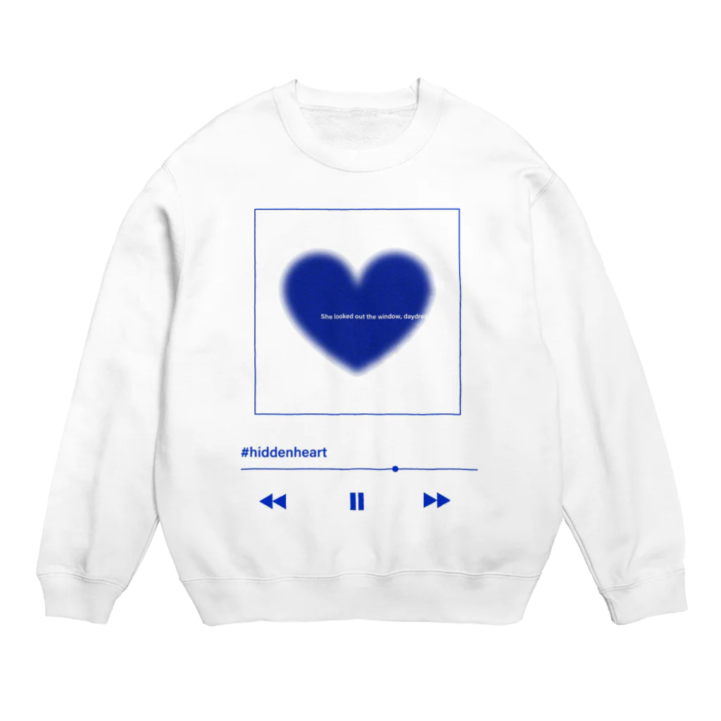 hidden heart の#hiddenheart music Crew Neck Sweatshirt