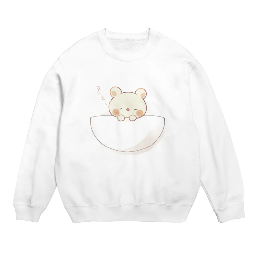 外側ゆーこのすやすや(クマ)。 Crew Neck Sweatshirt