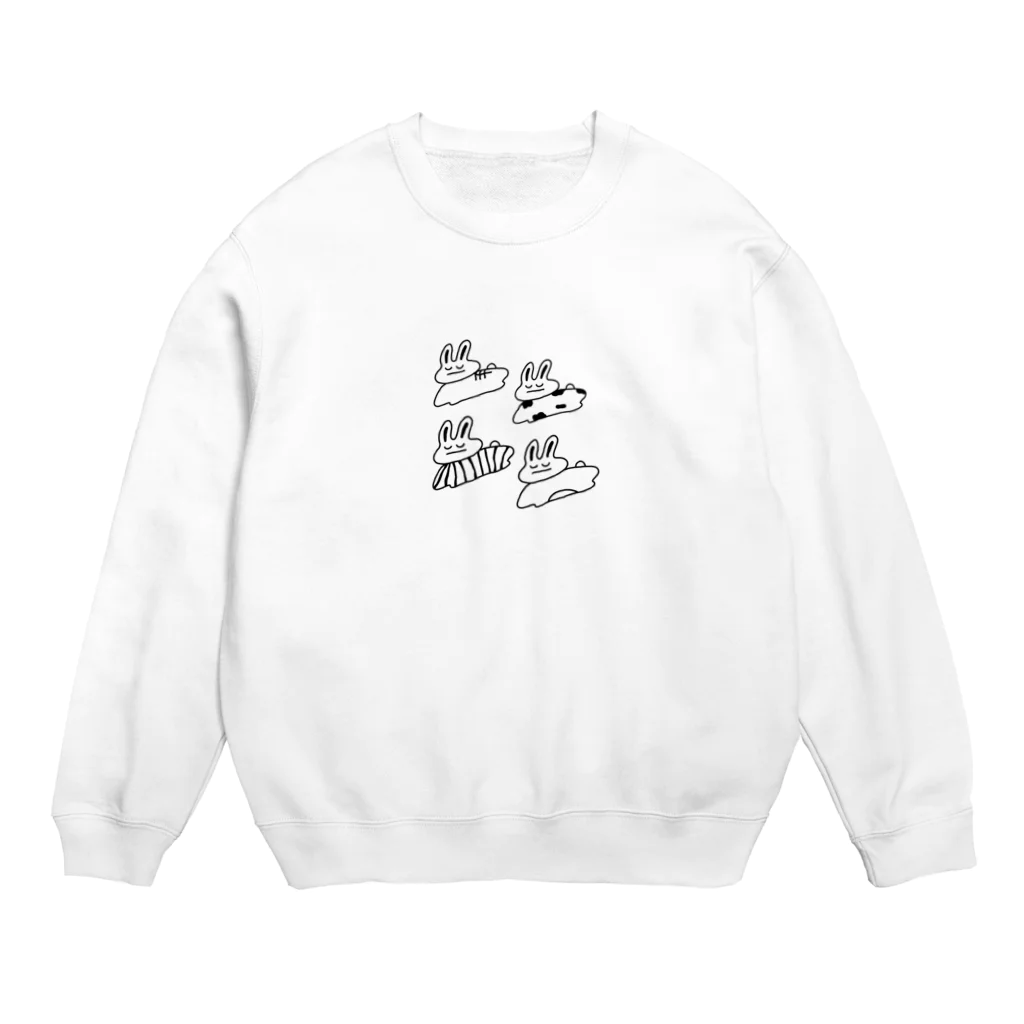 momoのいろいろうさぎ Crew Neck Sweatshirt