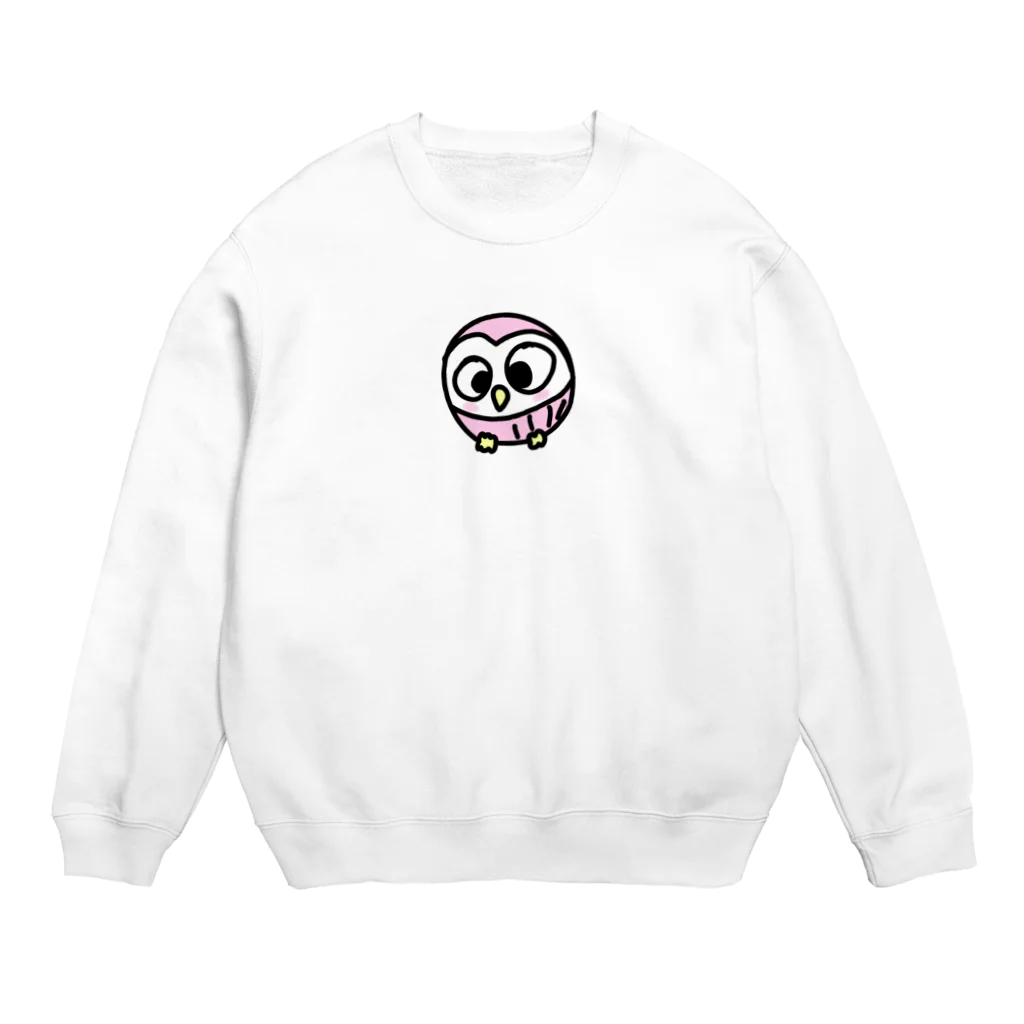 フクロウちゃんの隠れ家のパステルフクロウちゃん Crew Neck Sweatshirt