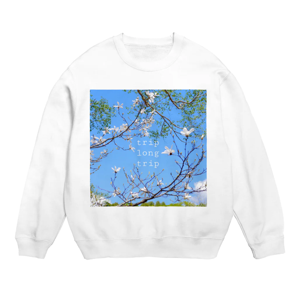 tamao244のtrip long trip Crew Neck Sweatshirt