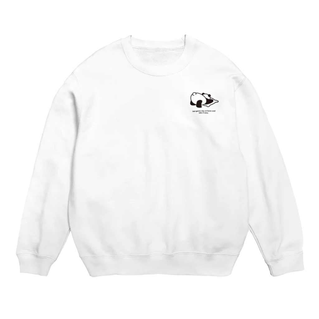 pojipoの家でまったりパンダ Crew Neck Sweatshirt