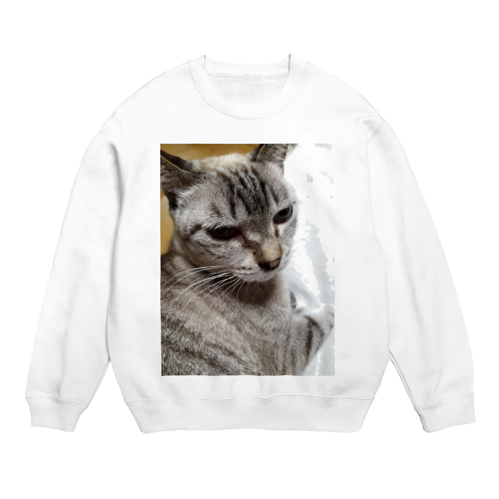 ねこの森でお散歩のさあ、モフりなさいよ。 Crew Neck Sweatshirt