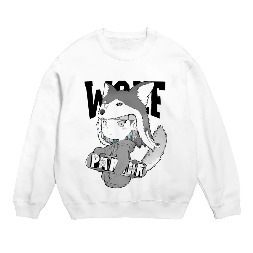 しんぬぬぬのWOLF Crew Neck Sweatshirt