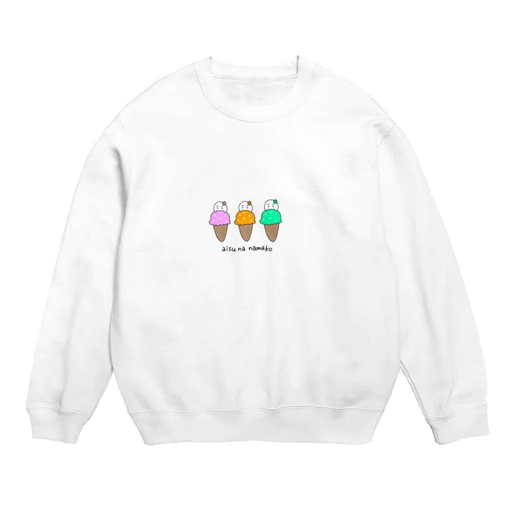 ＊花なまこ＊のアイスな花なまこ Crew Neck Sweatshirt