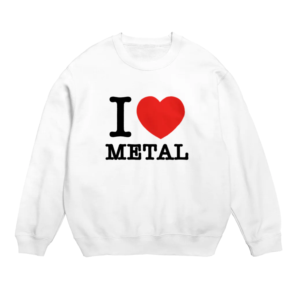 HachijuhachiのI LOVE METAL Crew Neck Sweatshirt