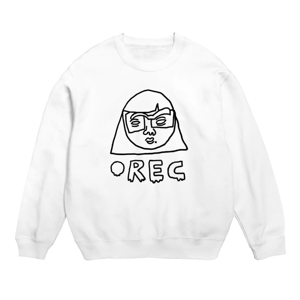 etoの頭の中はお花畑のREC (スタンダードスウェット_Black) Crew Neck Sweatshirt