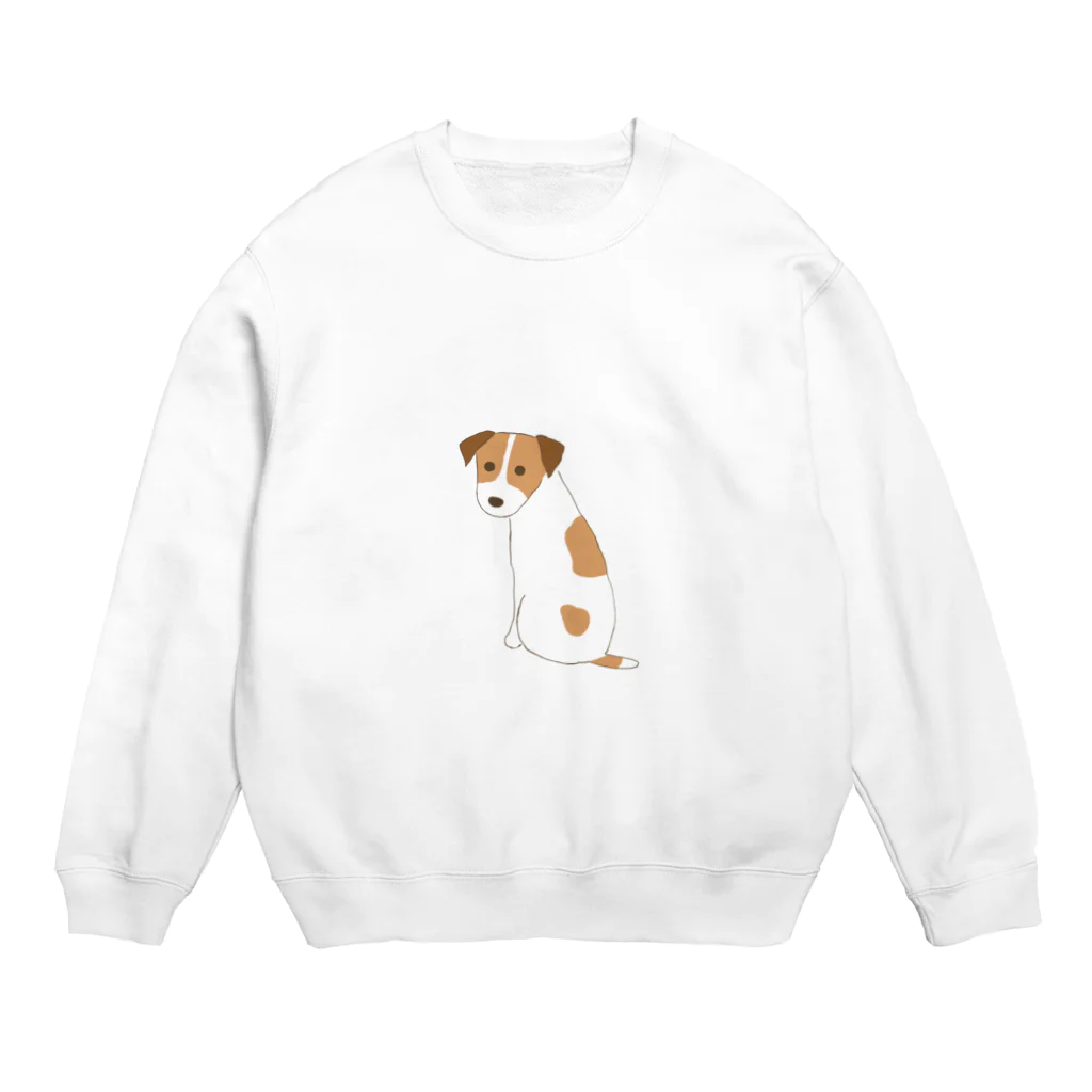 犬のイラスト／ゆいたっくの振り向くジャックラッセルテリア Crew Neck Sweatshirt