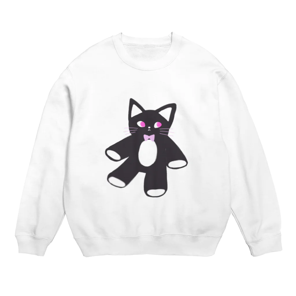 真夜中屋のおすましキャット Crew Neck Sweatshirt