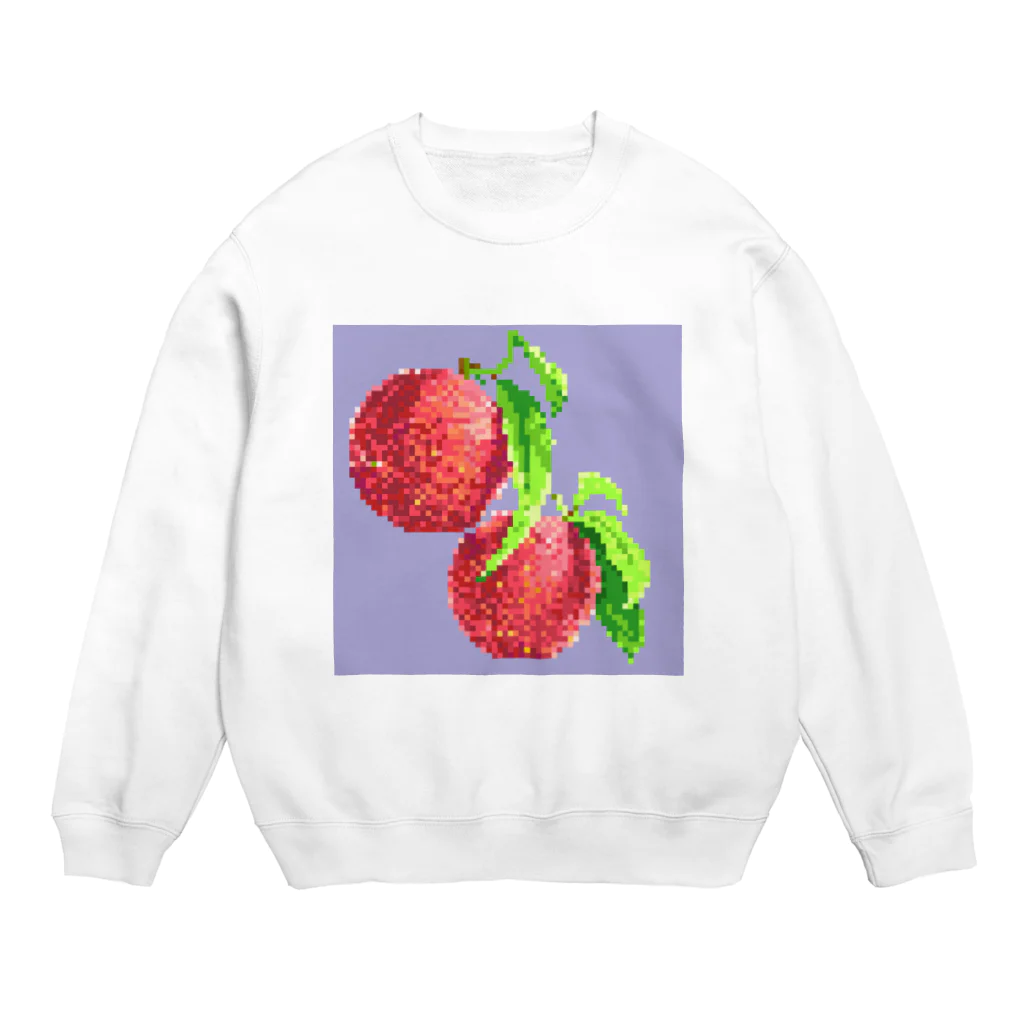 Ritz-studioのドット絵　ピーチ Crew Neck Sweatshirt