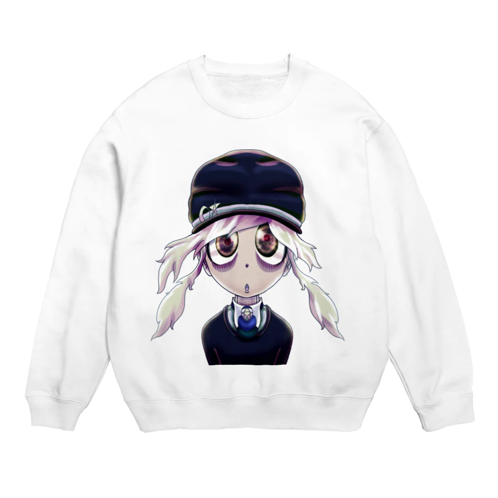 Café Roseraieの【VKOG398】「Stare into Stars」背景なし Crew Neck Sweatshirt