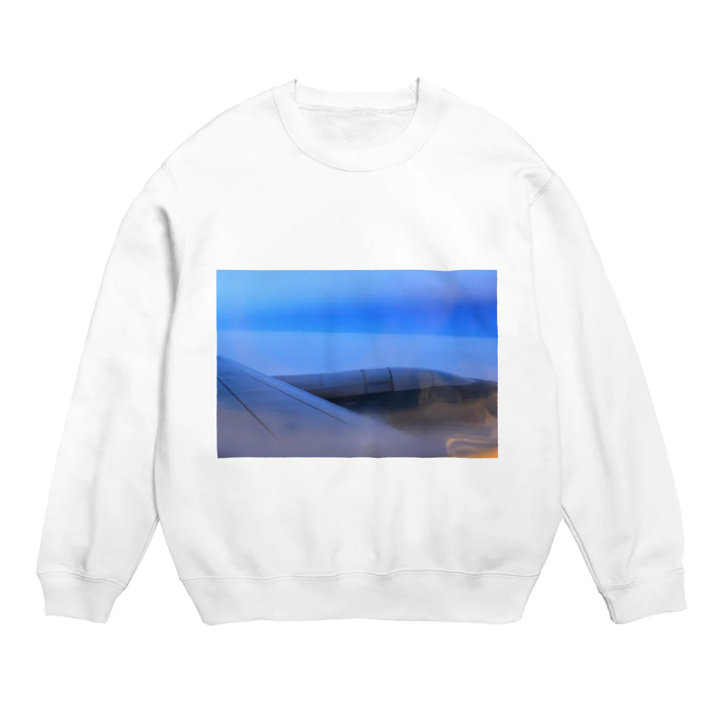 自作自演乙商店街の巫女屋⛩️(ジェットブルー) Crew Neck Sweatshirt