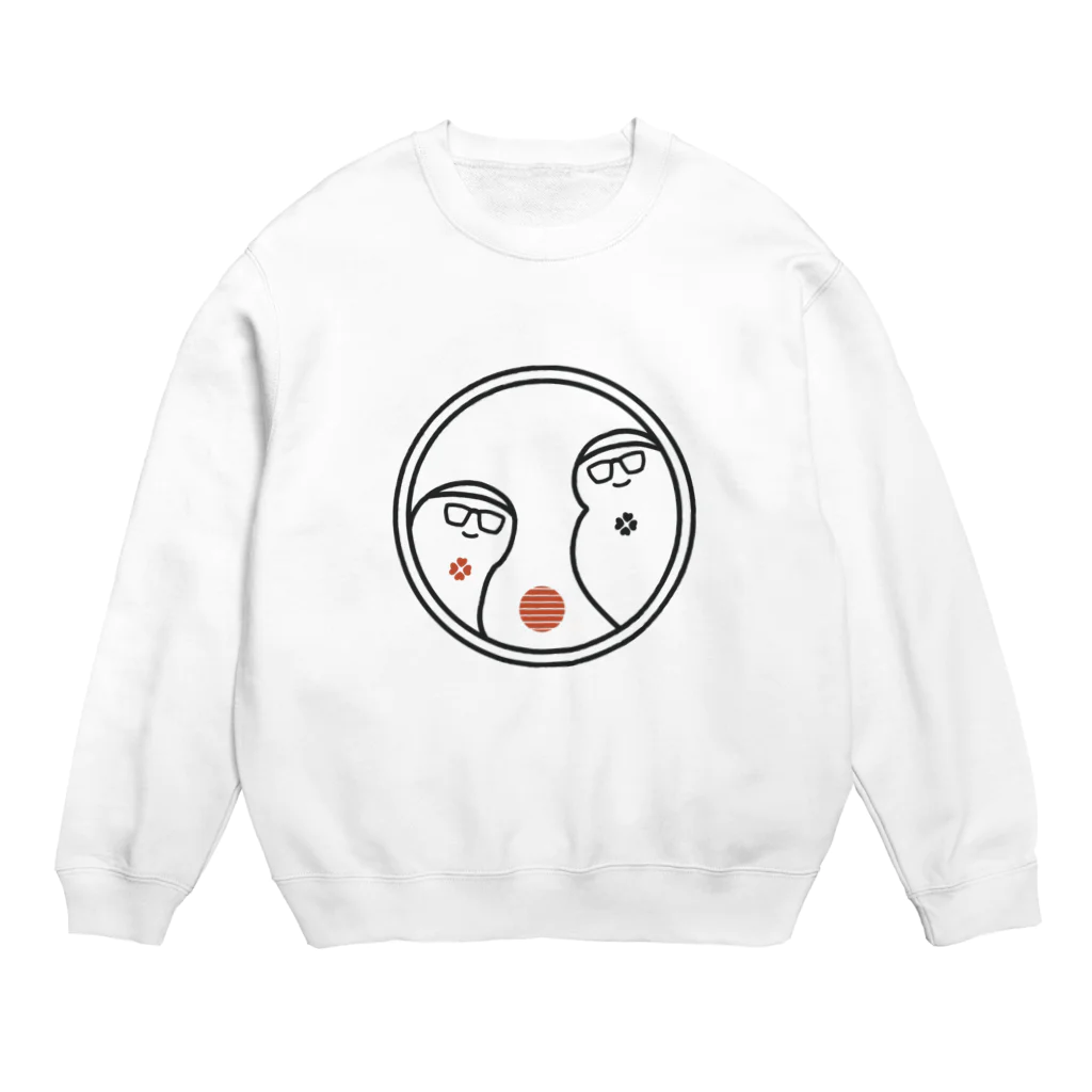 赤字黒字の赤字さん黒字さん Crew Neck Sweatshirt