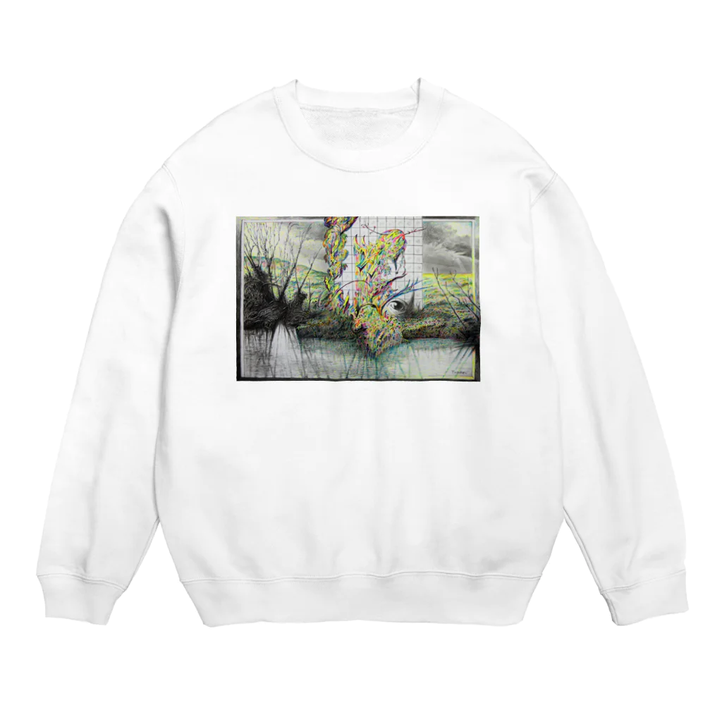 YOSHI-HEY ARTの瞠　dou Crew Neck Sweatshirt