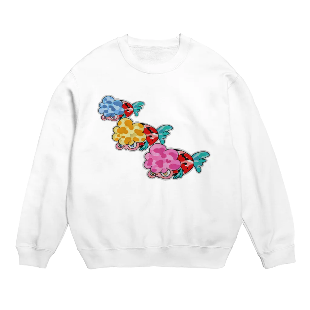 ズビのあたまのなかのランチュウトリオ Crew Neck Sweatshirt