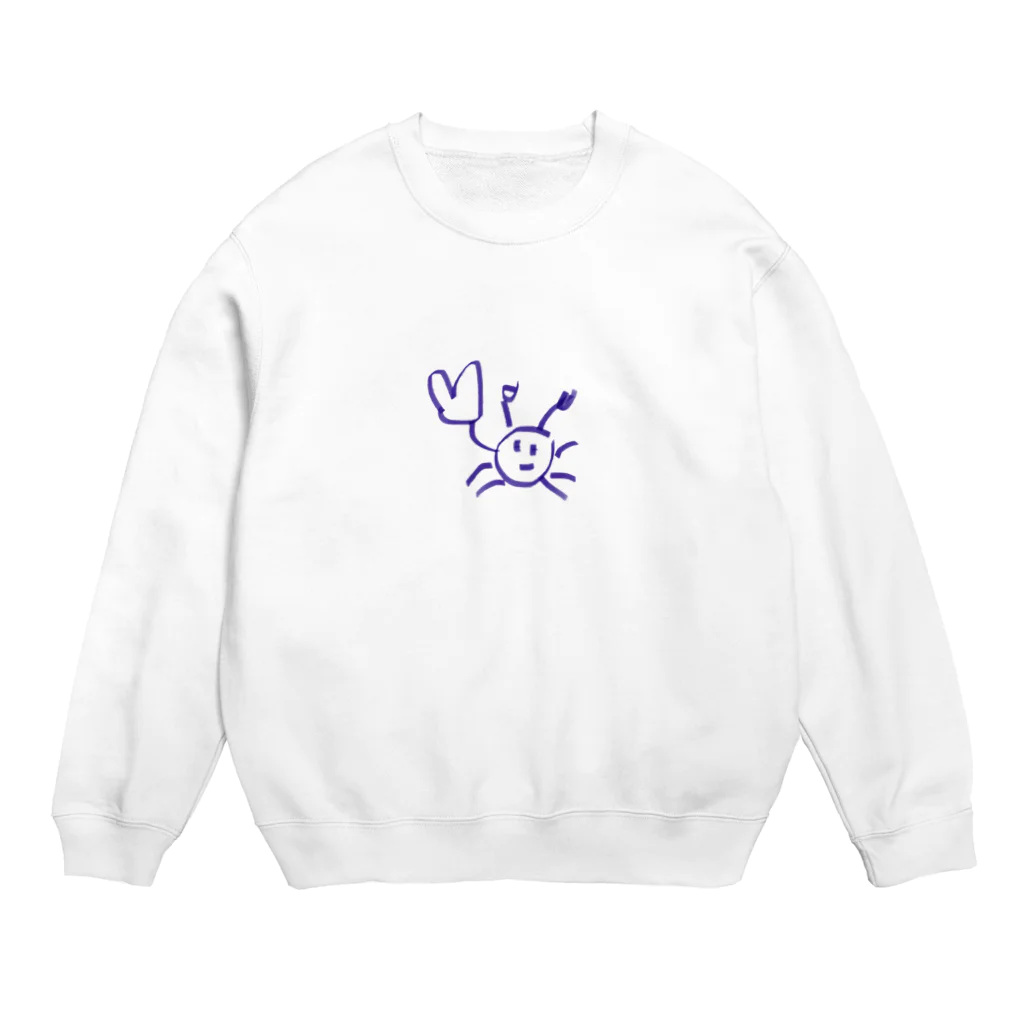 たのしみたろうのinterestingなカニくん Crew Neck Sweatshirt