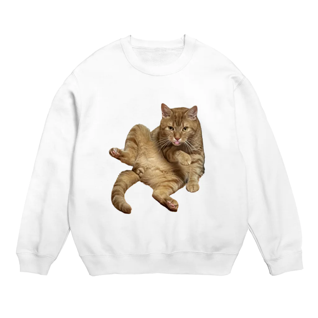 茶太郎🐱とモンブランの茶太郎のヤベッ！シリーズ Crew Neck Sweatshirt