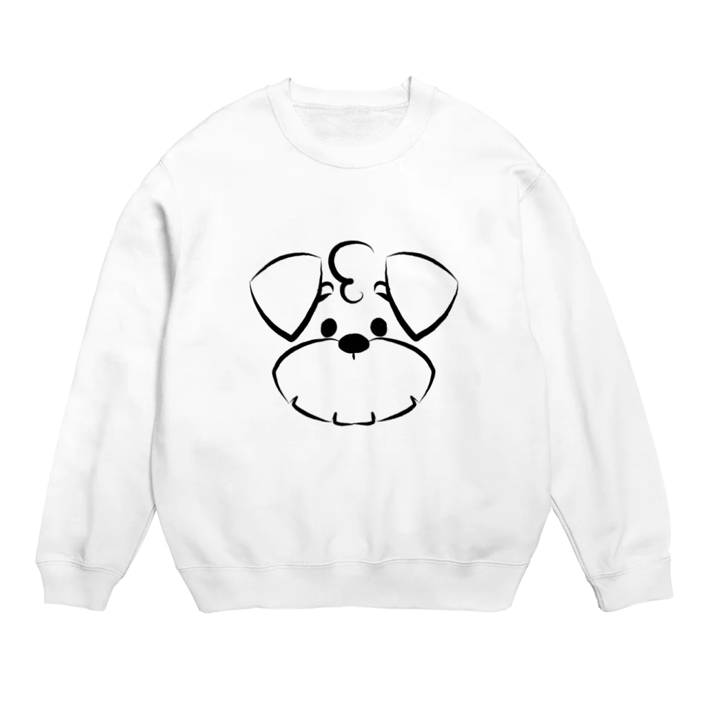 ゆんゆんこのシュナウザーロゴマーク Crew Neck Sweatshirt