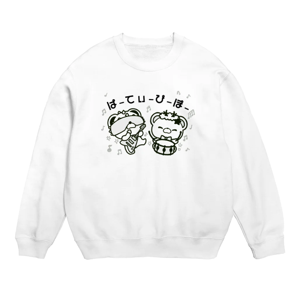 サンタｘマフィア オフィシャルshopのぱりぴくま【モノクロ】 Crew Neck Sweatshirt