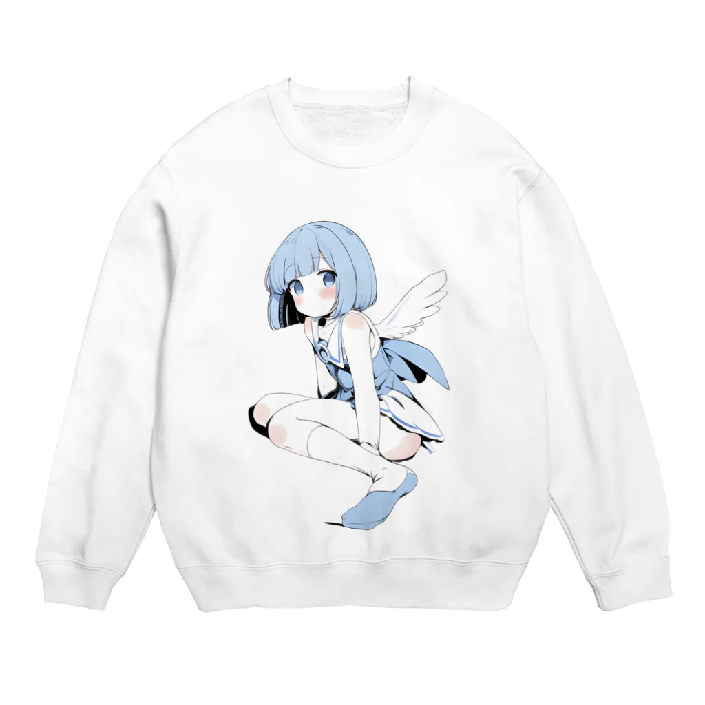 にゃむの水色天使 Crew Neck Sweatshirt