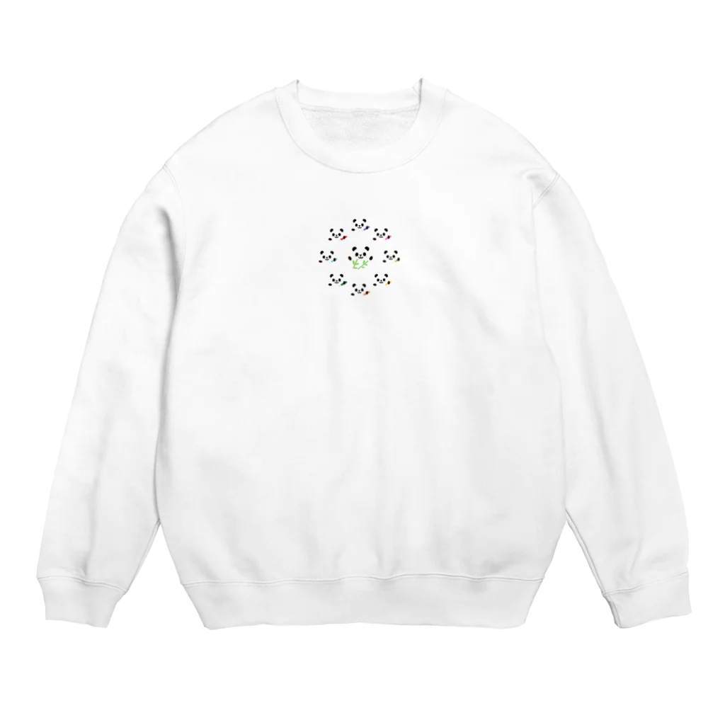 えいこせんせいの「にこにこパンダ」のサークルにこにこパンダ Crew Neck Sweatshirt