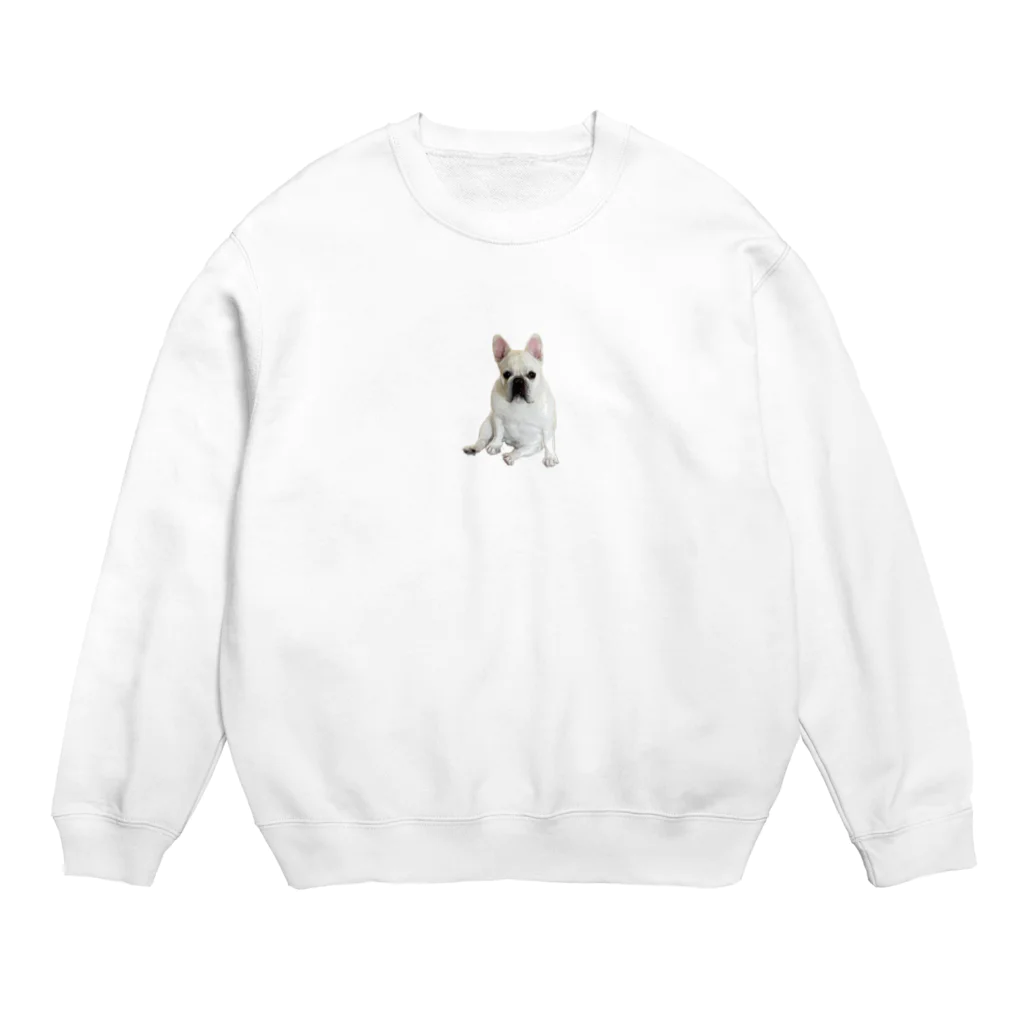 フレンチブルドッグのひまわりのフレンチブルドッグ Crew Neck Sweatshirt