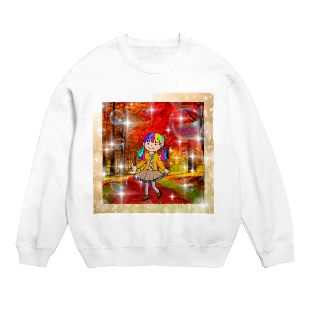 ☆あゆ ころ たろの☆ ハッピーライフの秋ですなぁ Crew Neck Sweatshirt