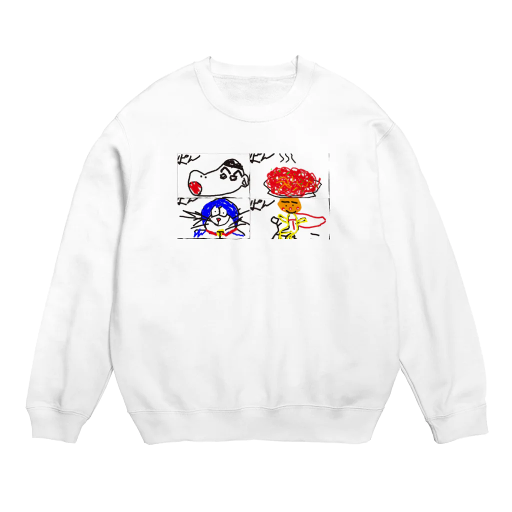 とんかつ_弟のぱんすけ Crew Neck Sweatshirt