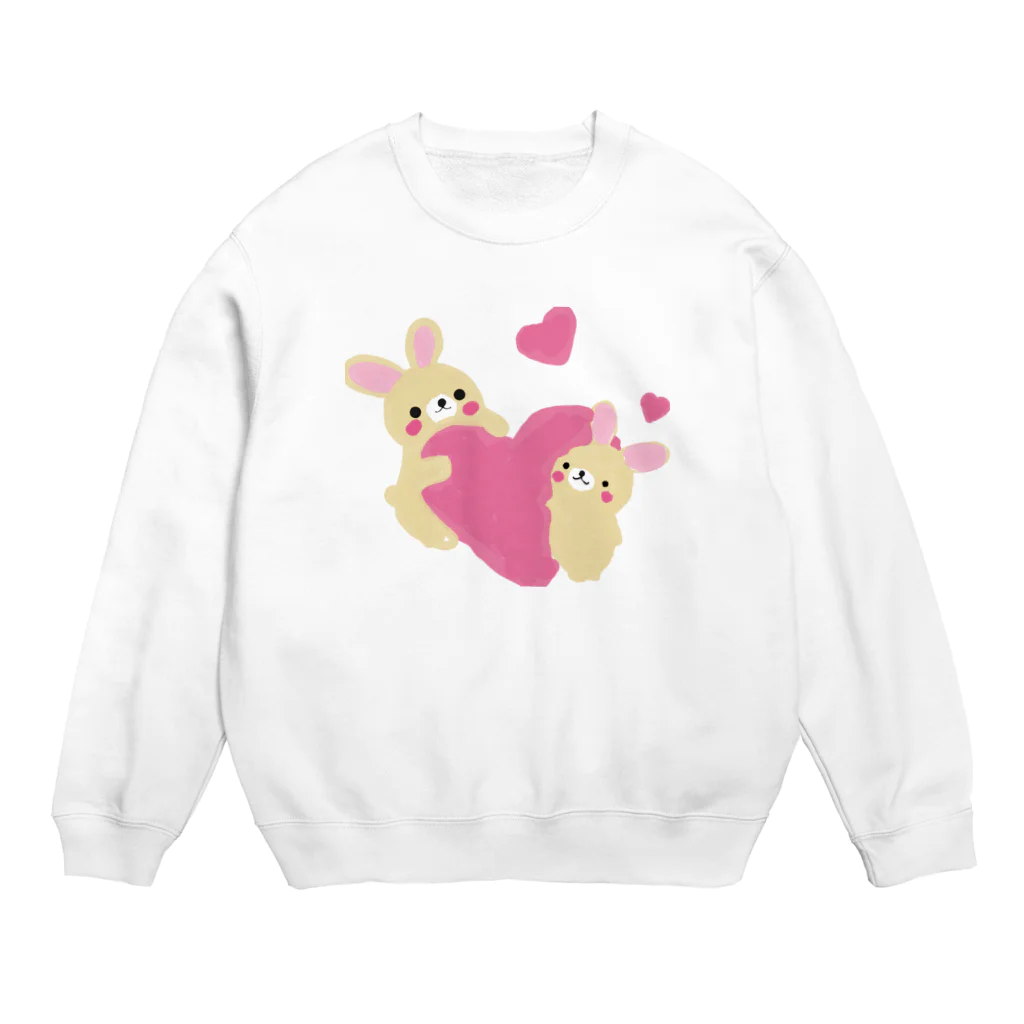 美女木小学校！のかわいいうさちゃん Crew Neck Sweatshirt