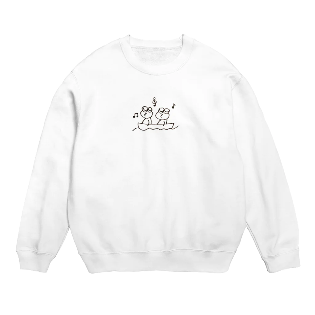 sayacosmoのごきげんなカエル！ Crew Neck Sweatshirt