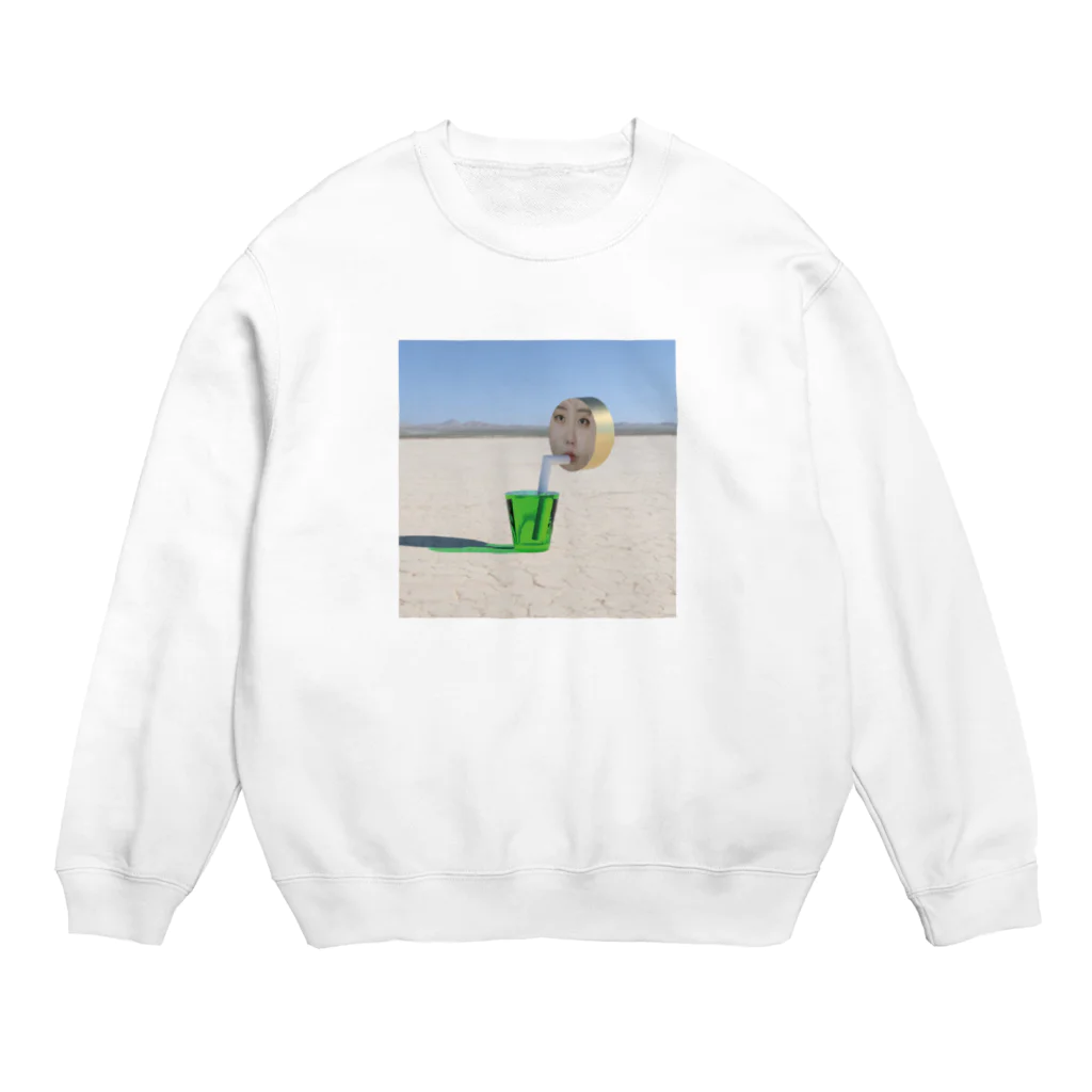 藤原 麻里菜のまるがお02 Crew Neck Sweatshirt