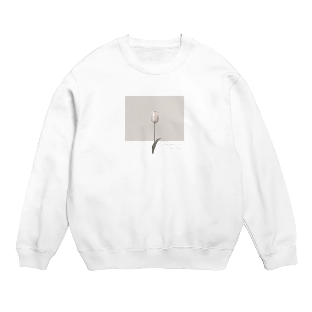 rilybiiのantique peach milk tea × logo message Crew Neck Sweatshirt