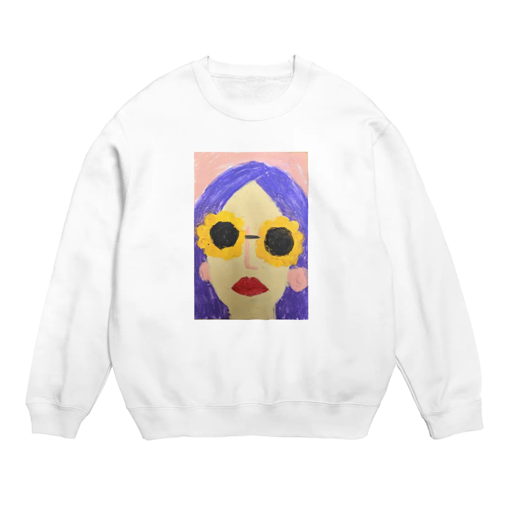 ルーナ│障害者アート の人生と女 Crew Neck Sweatshirt