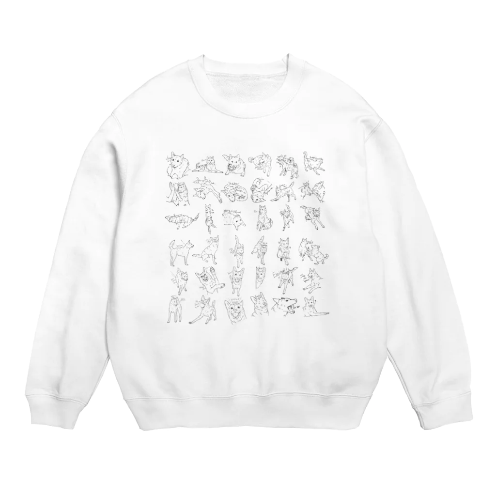 1024の賑やかな甲斐犬 Crew Neck Sweatshirt