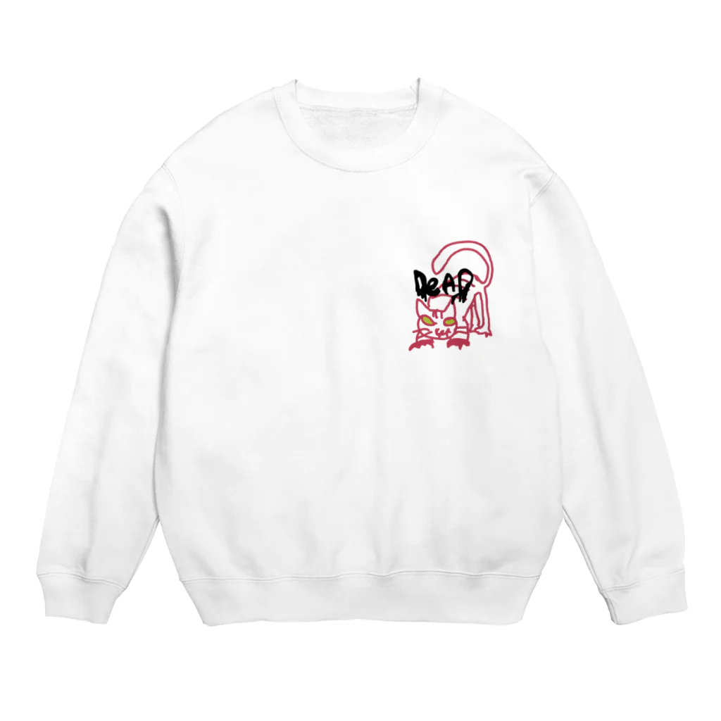 ヌコとシバのニャーＤＥＡＤ Crew Neck Sweatshirt