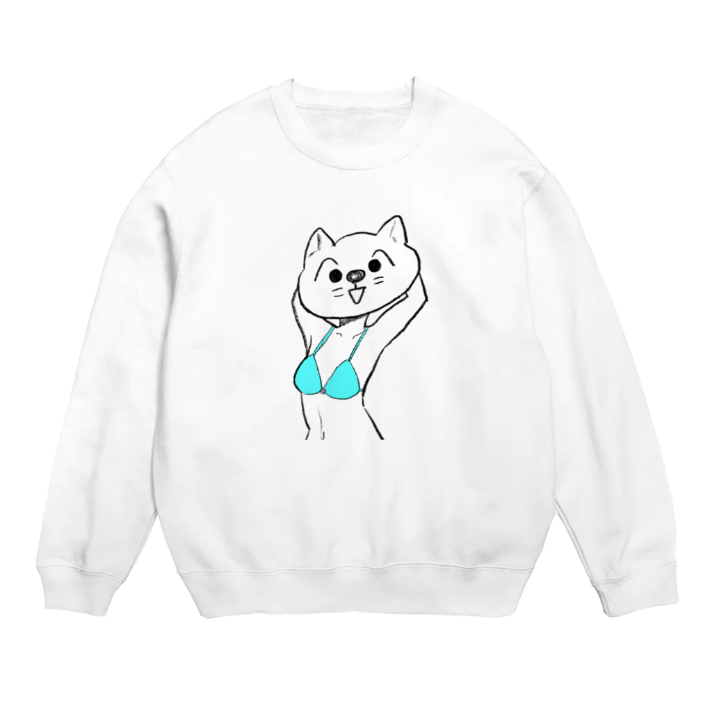 バニラ味の砂場のねこちゃん Crew Neck Sweatshirt