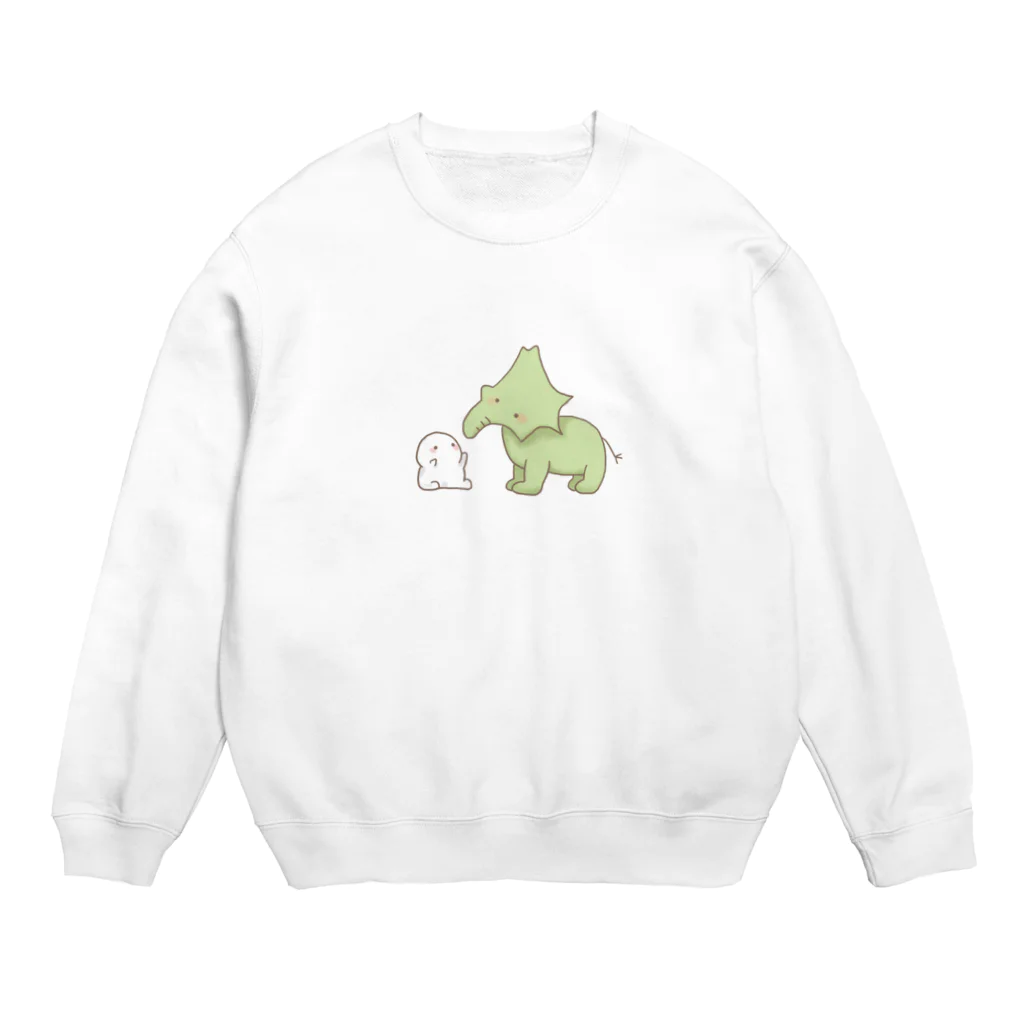 オリキャラグッズたちのばんざいくんとほっかいぞう(色つき) Crew Neck Sweatshirt