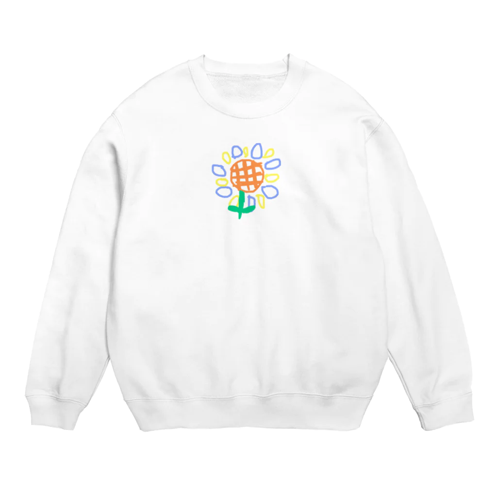 にゃーちゃんのらくがきひまわり Crew Neck Sweatshirt