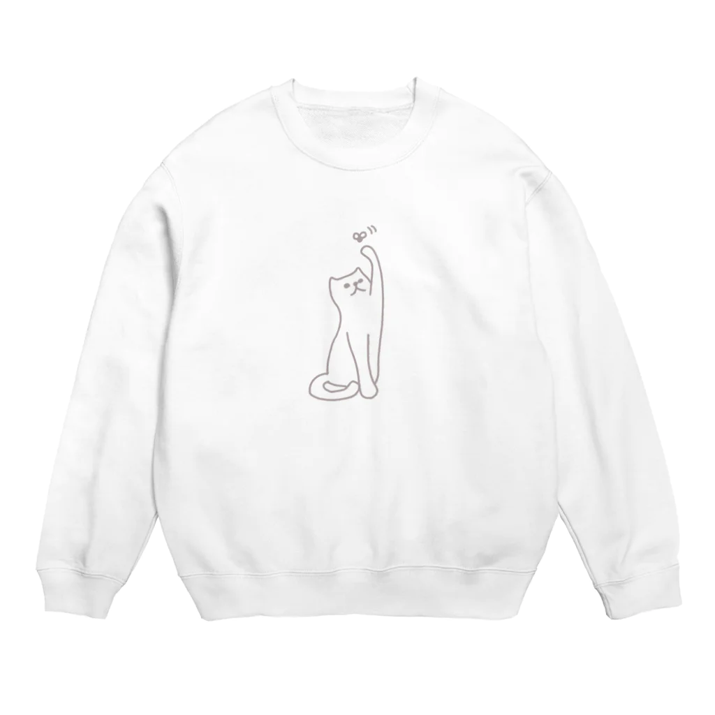 Chris designのハエとりネコ Crew Neck Sweatshirt