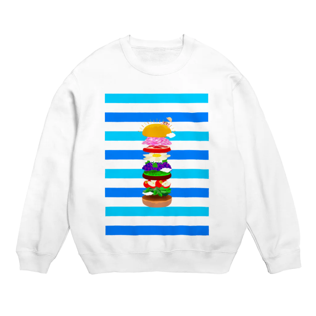 UNIREBORN WORKS ORIGINAL DESGIN SHOPのNatural burgers Crew Neck Sweatshirt