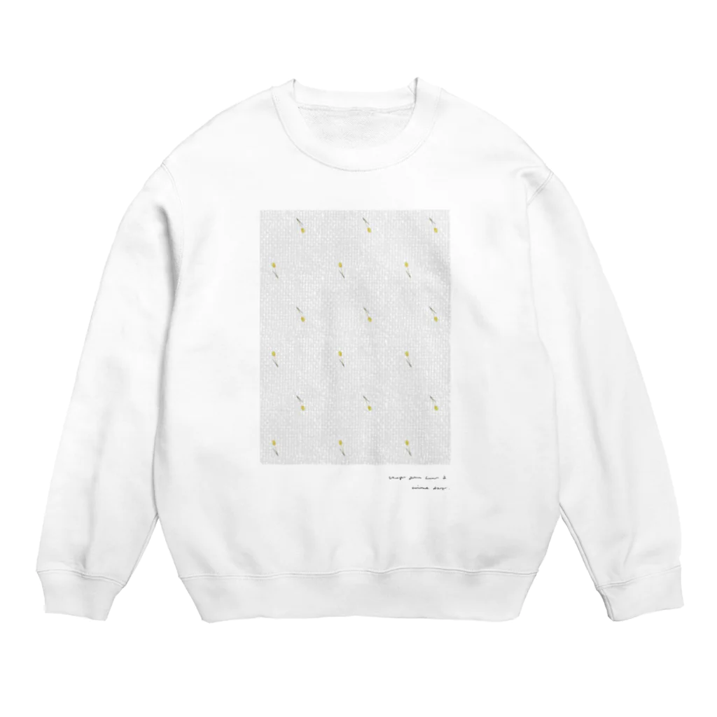 rilybiiのYellow Flower Pattern  Crew Neck Sweatshirt